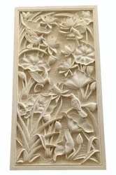 Yellow Floral Sandstone Carving